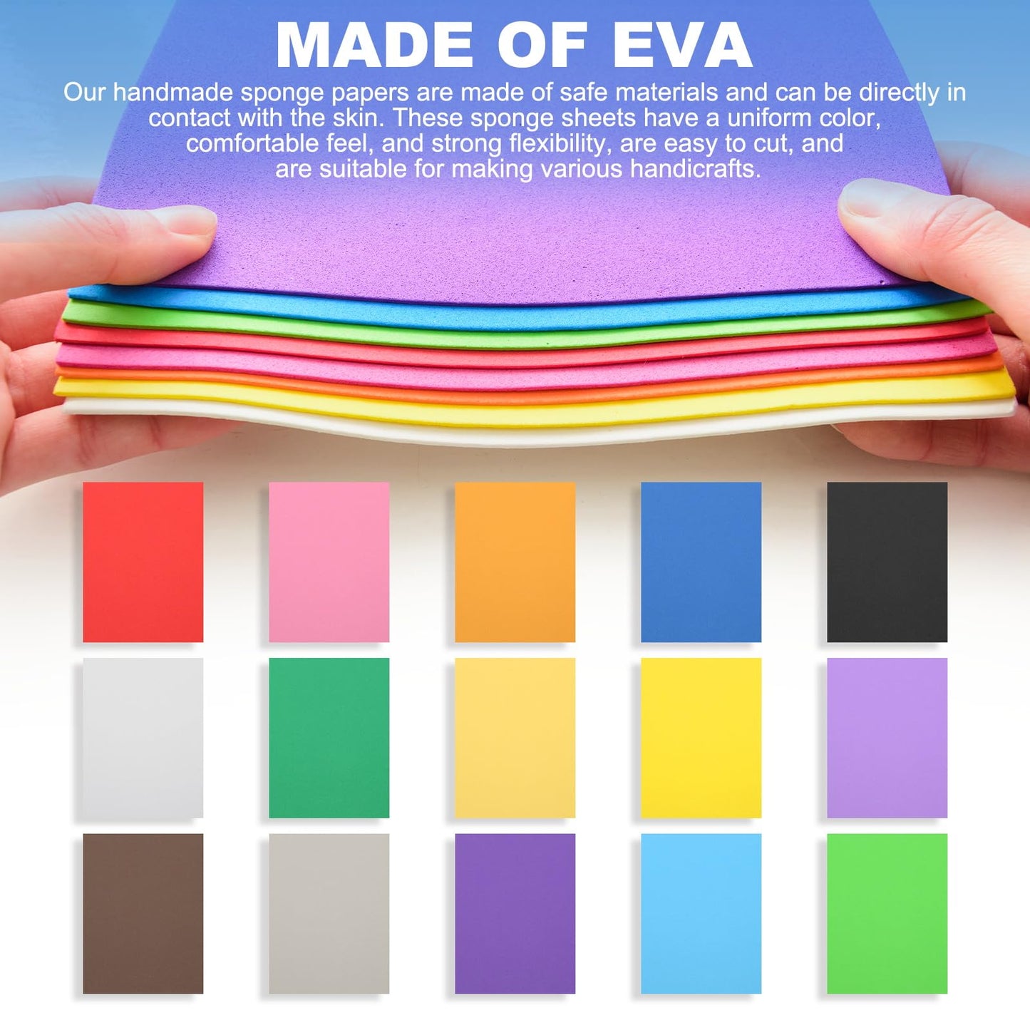 PATIKIL 10Pcs Beige EVA Foam Sheets, 15.7 x 11.8 Inches 1mm Thick Foam Sheets for Crafts Flexible DIY Handcraft Scrapbooking Art Supplies