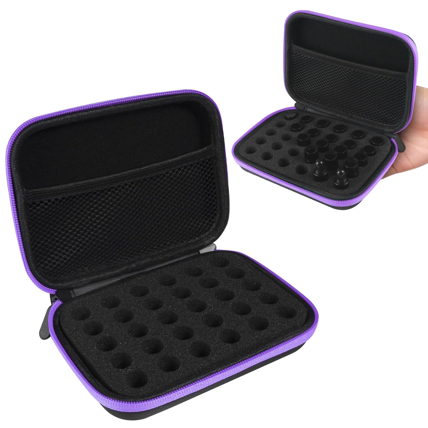 ZORETCO Essential Oil Storage Holder Organizer Carrying Case, Holds 30 Bottles 1ml-3ml for doTERRA & Young Living (Box Only)