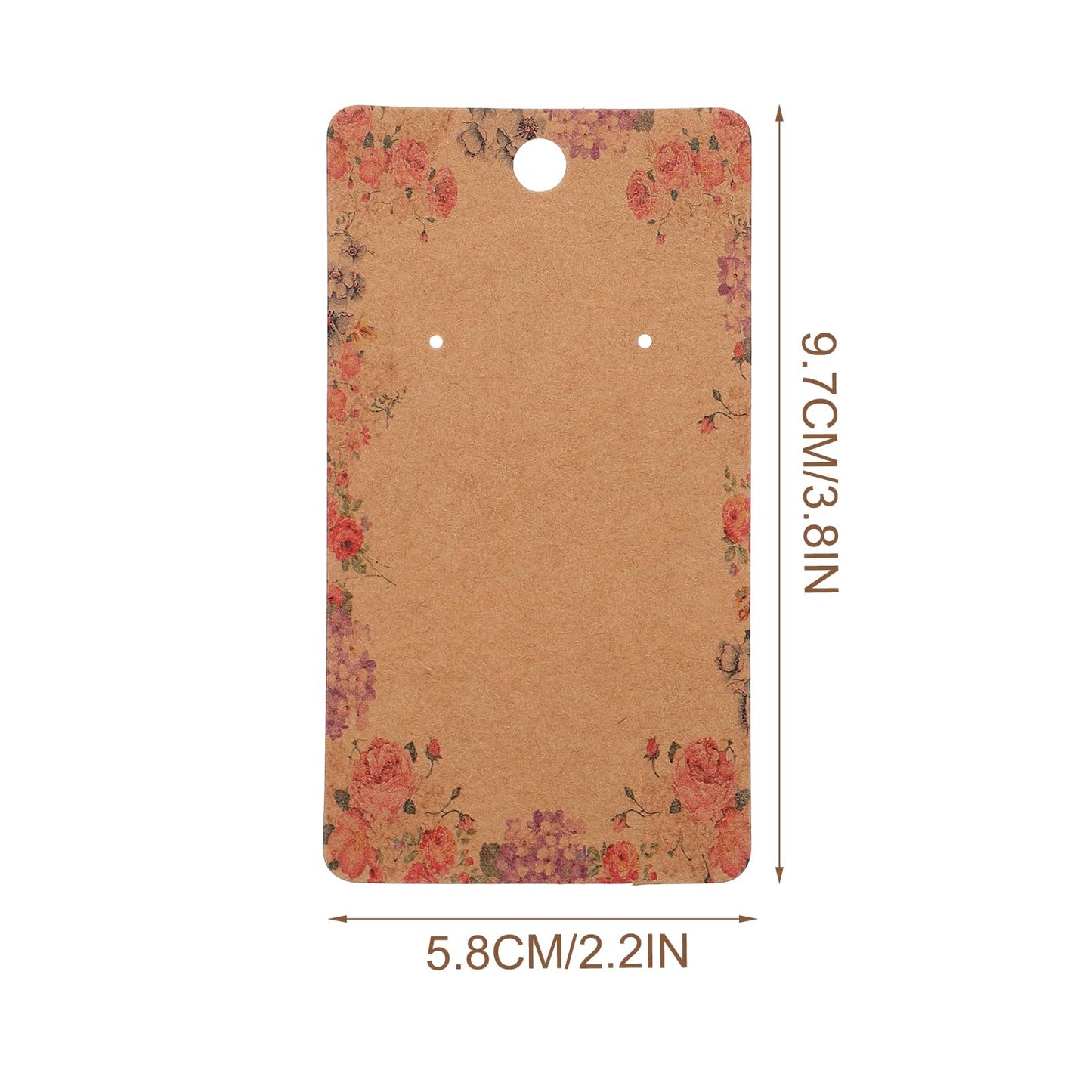 Beavorty Earring Display Cards 3.8X2.3 Inch Paper Jewelry Holder for Earrings Packaging 100Pcs Hanging Cardboard Earring Holders for Selling and Display