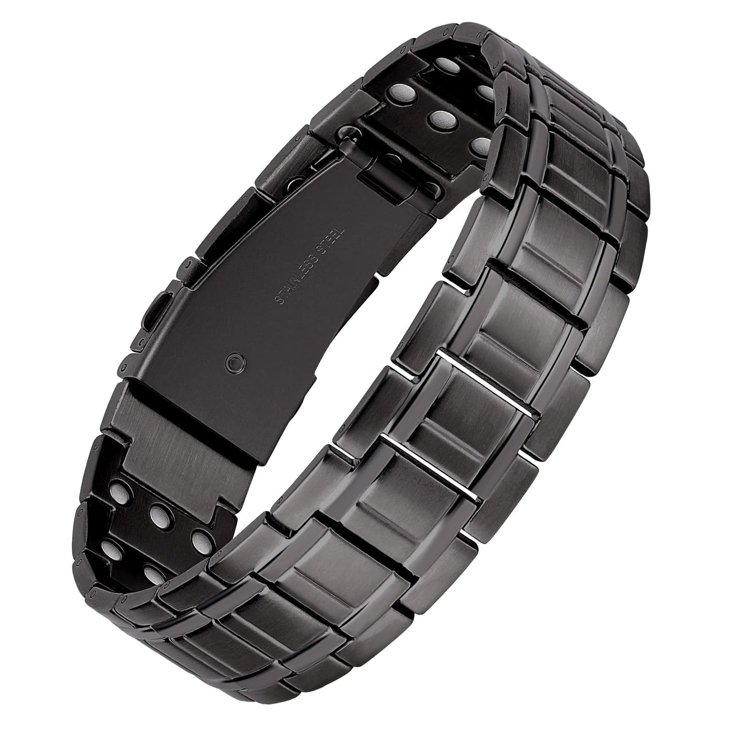 Feraco Titanium Steel Magnetic Bracelet for Men with 3500 Gauss Magnets,Men's Jewelry for Anniversary Father's Day