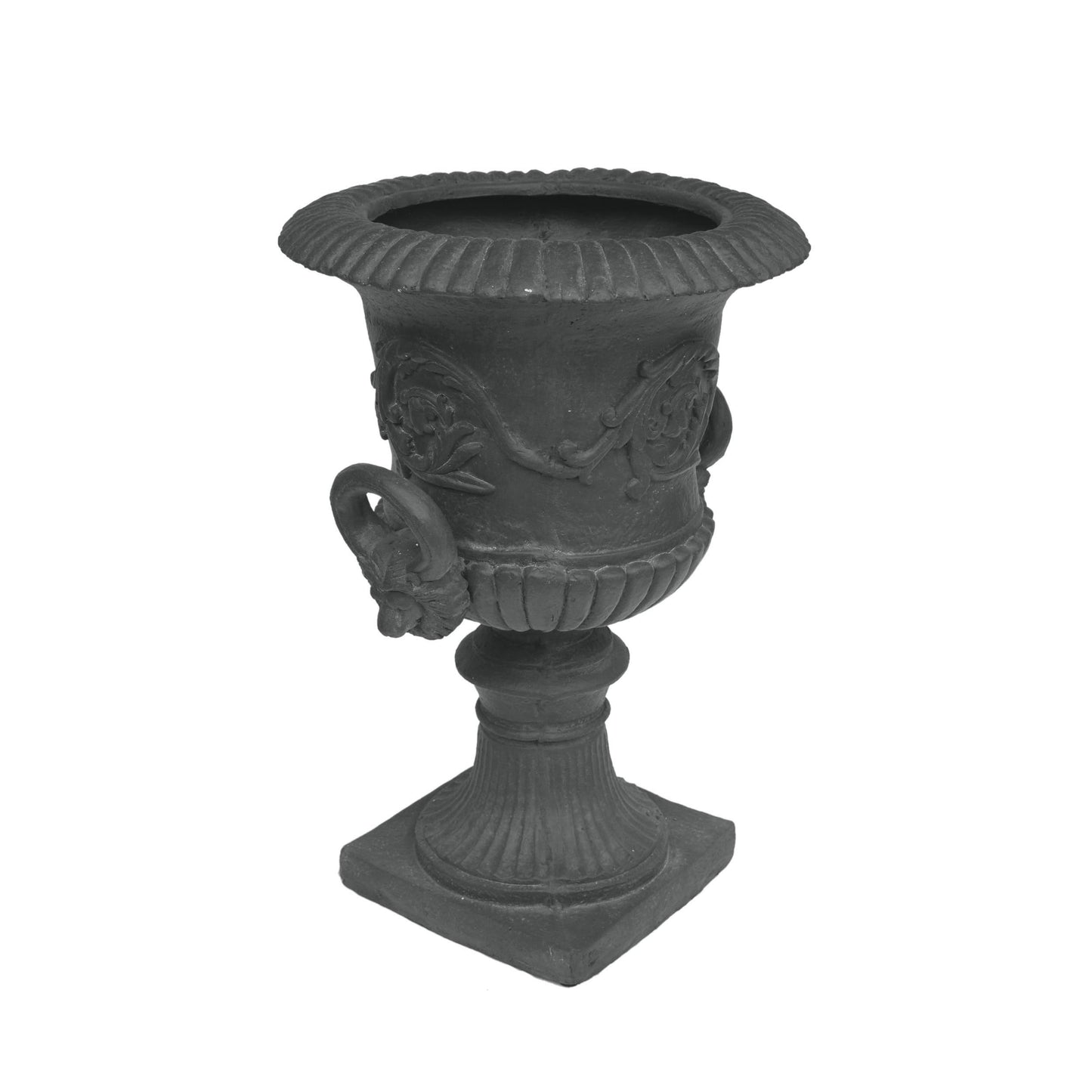 agnixnaf Garden Urn Planter,Outdoor Flower Pots Home Garden,Flower Plant Pot,Concrete Planter,Durable Structure,with Botanical Accents and Square Base