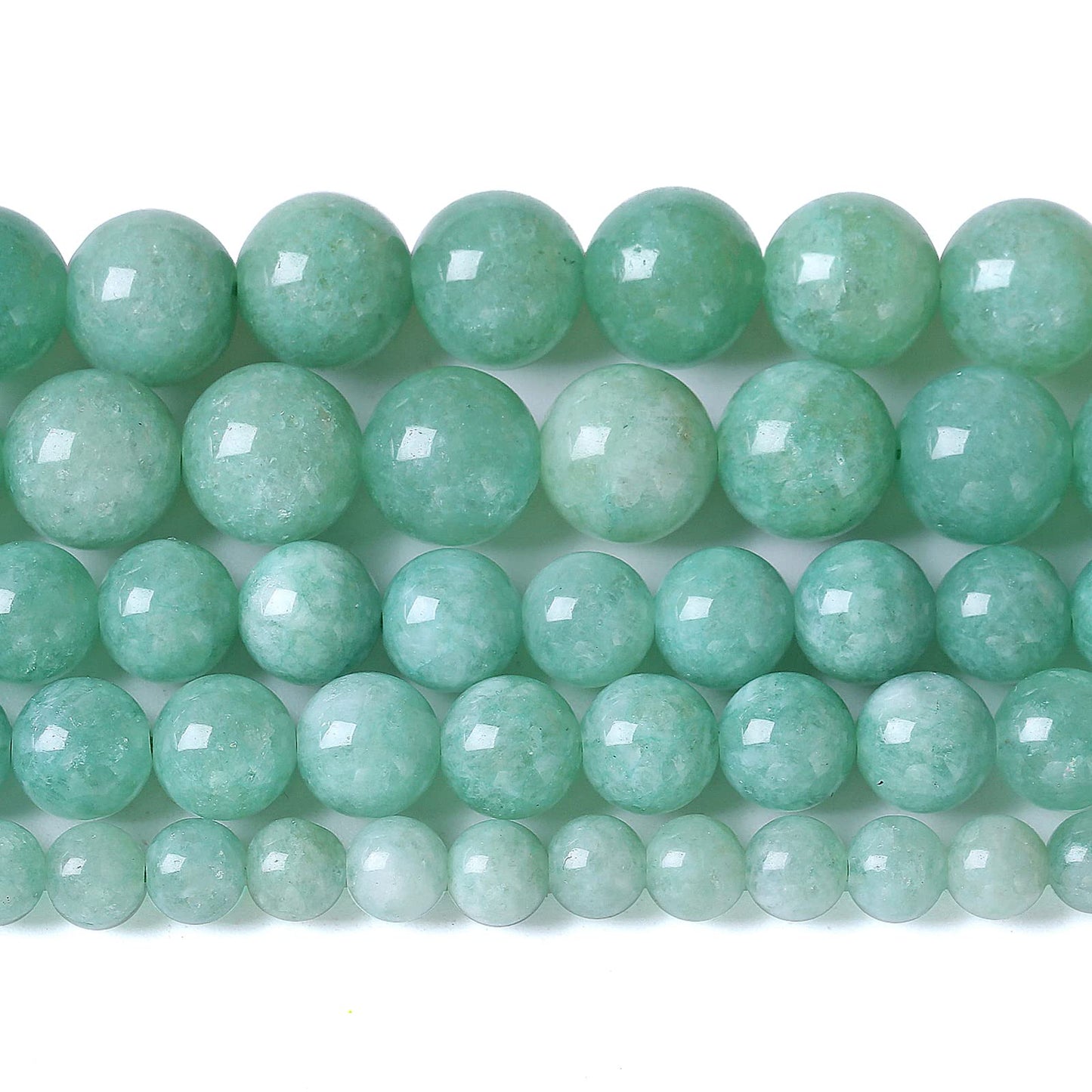 6mm 60pcs Natural Stone Burmese Jade Beads for Jewelry Making DIY Bracelet Crystal