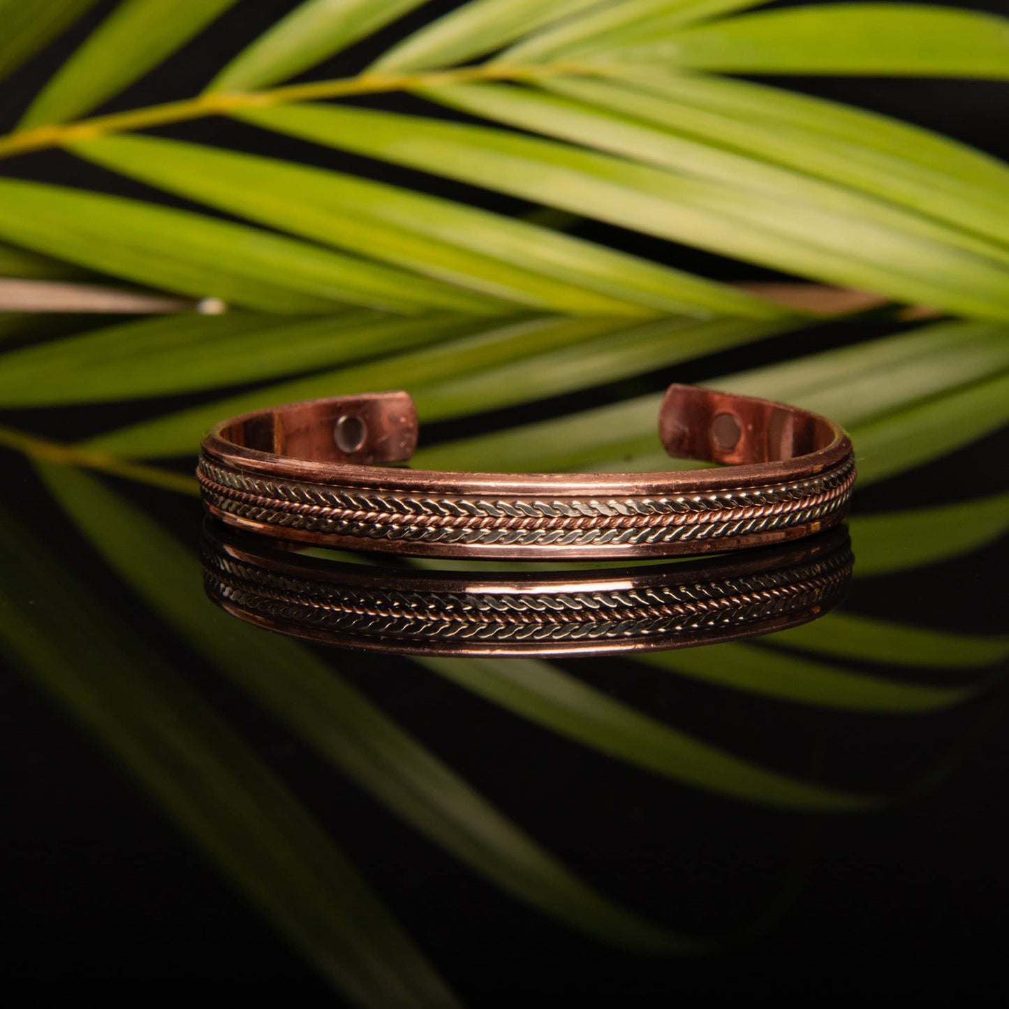 Wonder Care 100% Pure Copper Bracelets for Women | Solid and High Gauge Pure Copper Bracelet | Adjustable Free Size Rakhi Bracelet for Brother