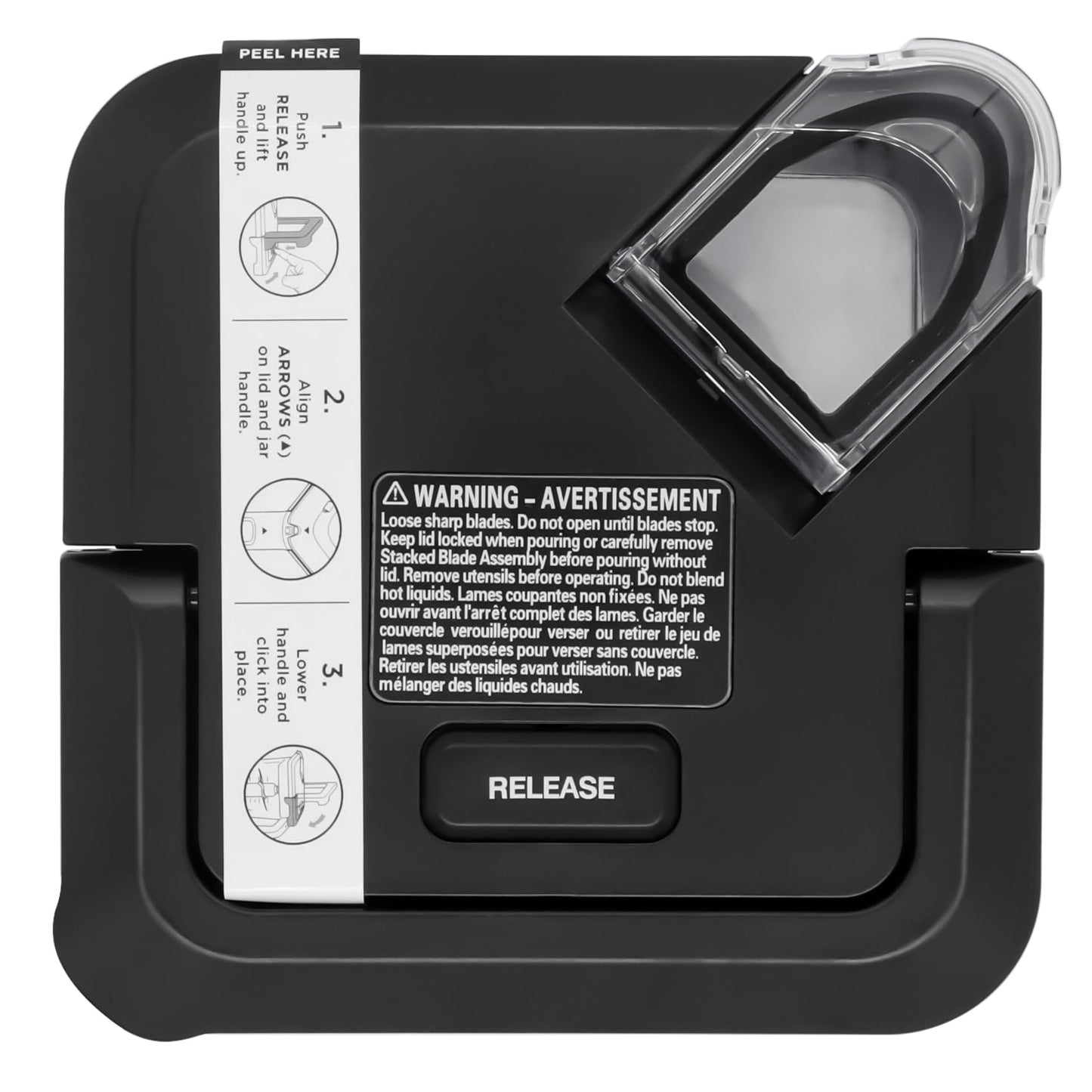 WARDFYT Locking Lid Replacement Compatible with Ninja BL610 BN751 Blender 72oz XL Pitchers New Model, Replacement Newer Square Top Cover for Ninja 72 OZ Pitcher BL642 BL710WM BN701 BN800 BN801 CO610B