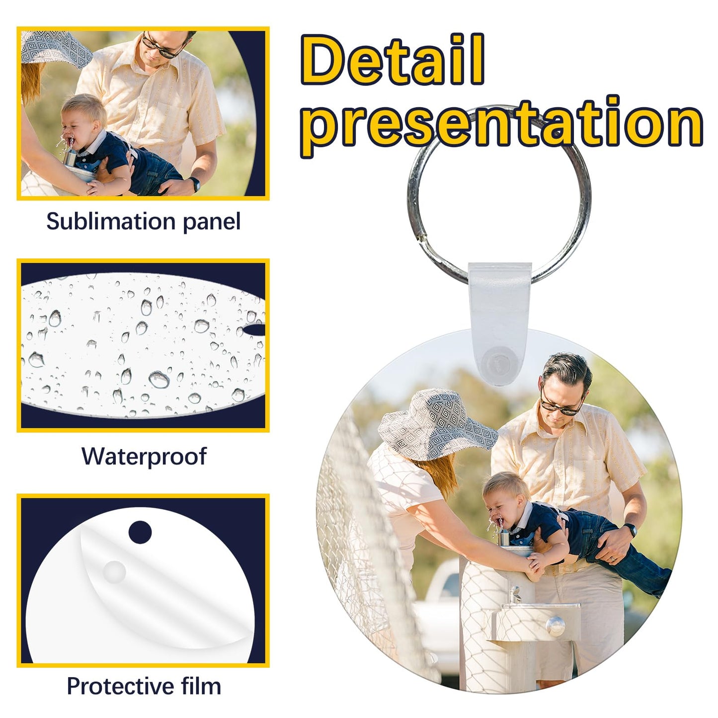 240 Pcs Metal Sublimation Keychain Blanks Bulk,Sublimation Ornament Blanks,Double Sided Sublimation Blanks Keychain