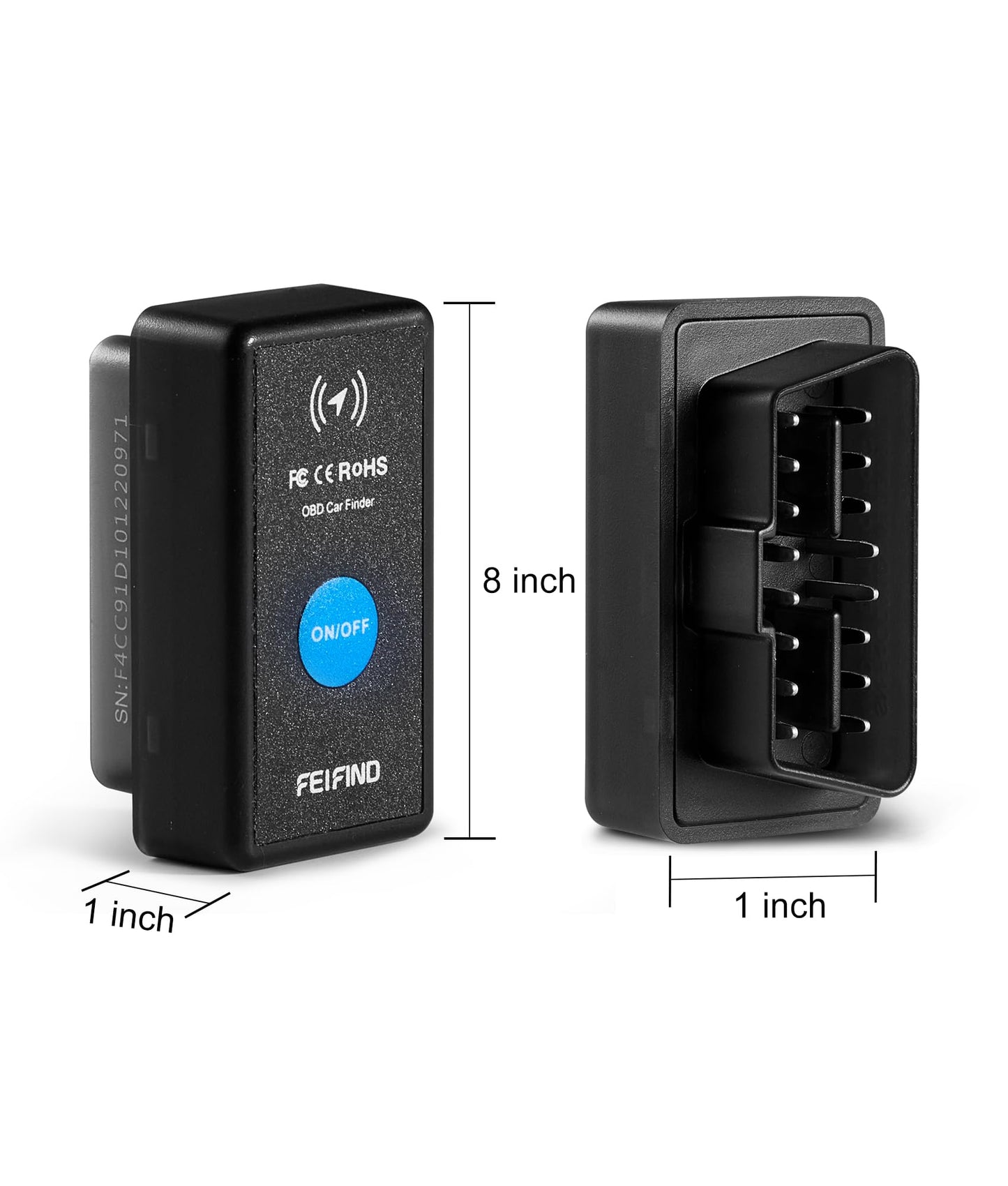 FEIFIND Mini GPS Tracker for Vehicles No Monthly Fee/No Subscription, Hidden Tracker Device for Vehicles, MFi Certified Car Tracker with Find My(iOS Only), Global Tracking