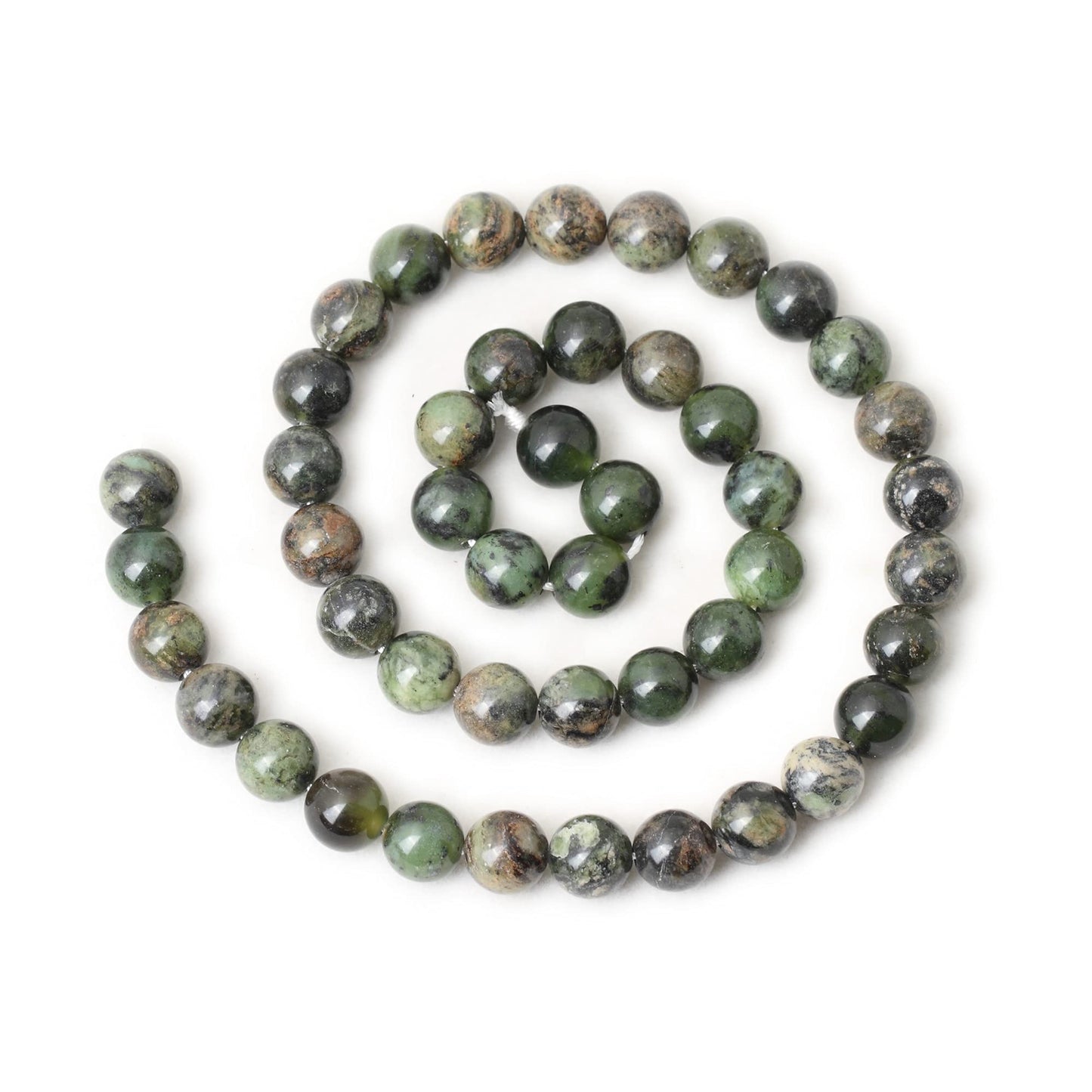 CHEAVIAN 45PCS 8mm Natural Chrysoprase Round Loose Beads for Jewelry Making 1 Strand 15"