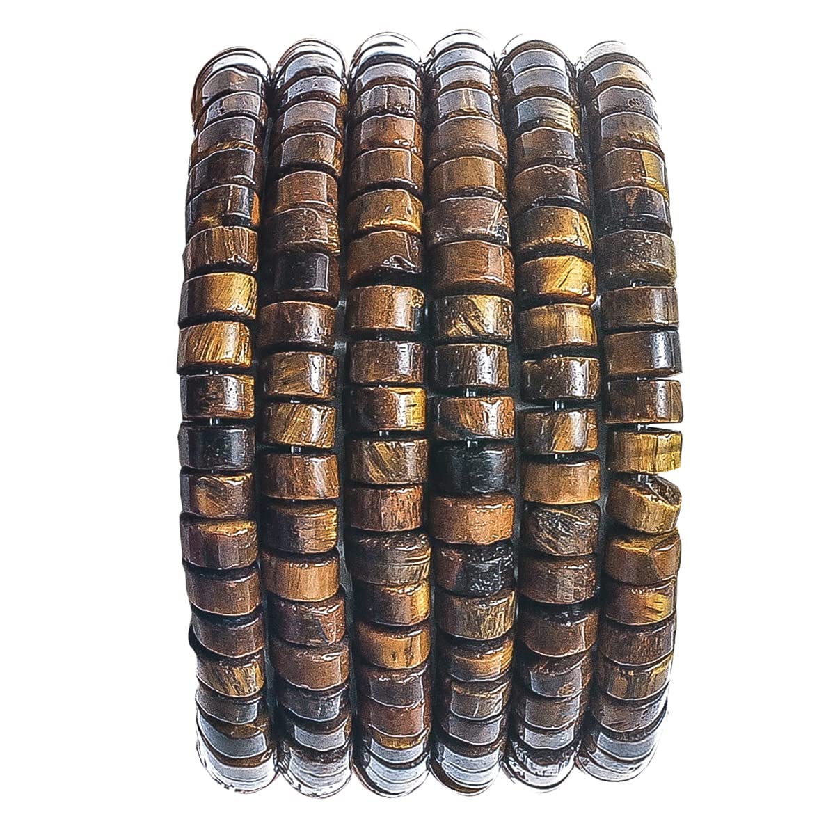 Natural Yellow Tiger Eye Stone Spacer Beads 6x3mm 38cm/str Flat Round Loose Semi Gemstone Caps for Making Bracelets Necklace