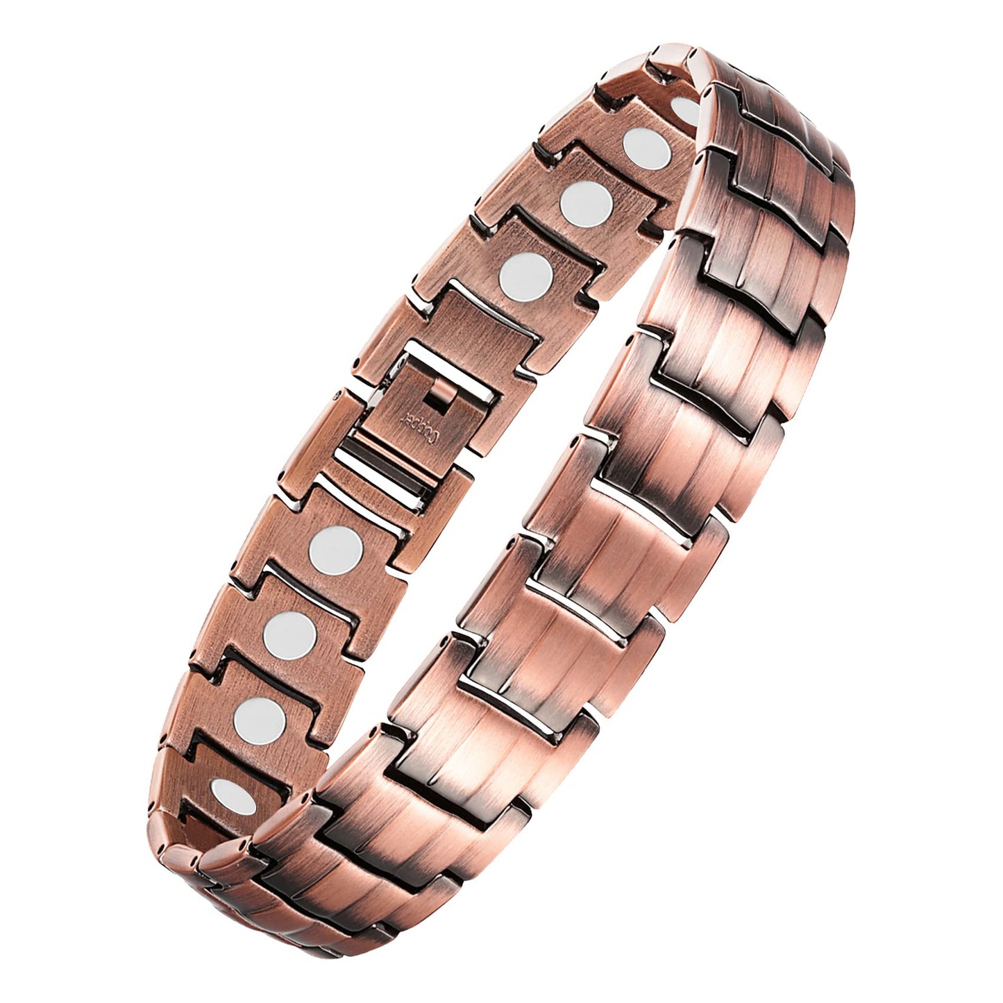 Feraco Copper Bracelet for Men-Magnetic Bracelets 99.99% Pure Copper Jewelry Gift with Adjustable Sizing Tool, Magnetic Field Therapy Jewelry