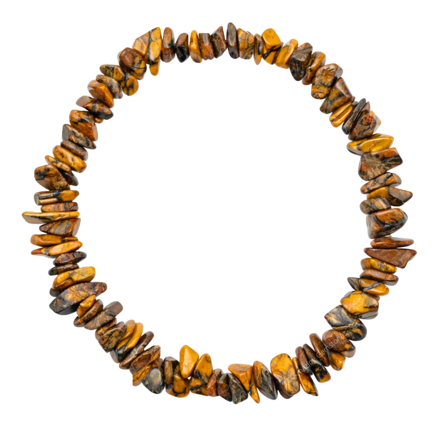 Amazing Gemstone Chips Bracelet (Tiger Eye)