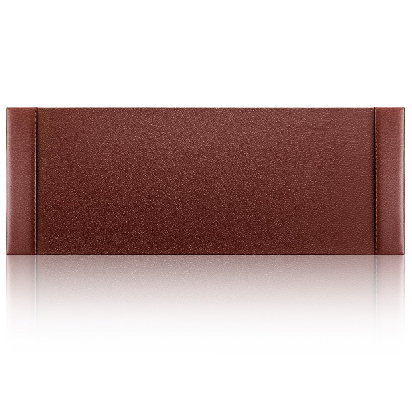 Saysurey 47.2 x 17 Inch Leather Desk Pad Protector with Side Rails, Executive Office Desk Mat for Home Workspace, Writing Surface, Mouse & Keyboard Pad, Elegant Gift for Men Dad Husband(Brown)