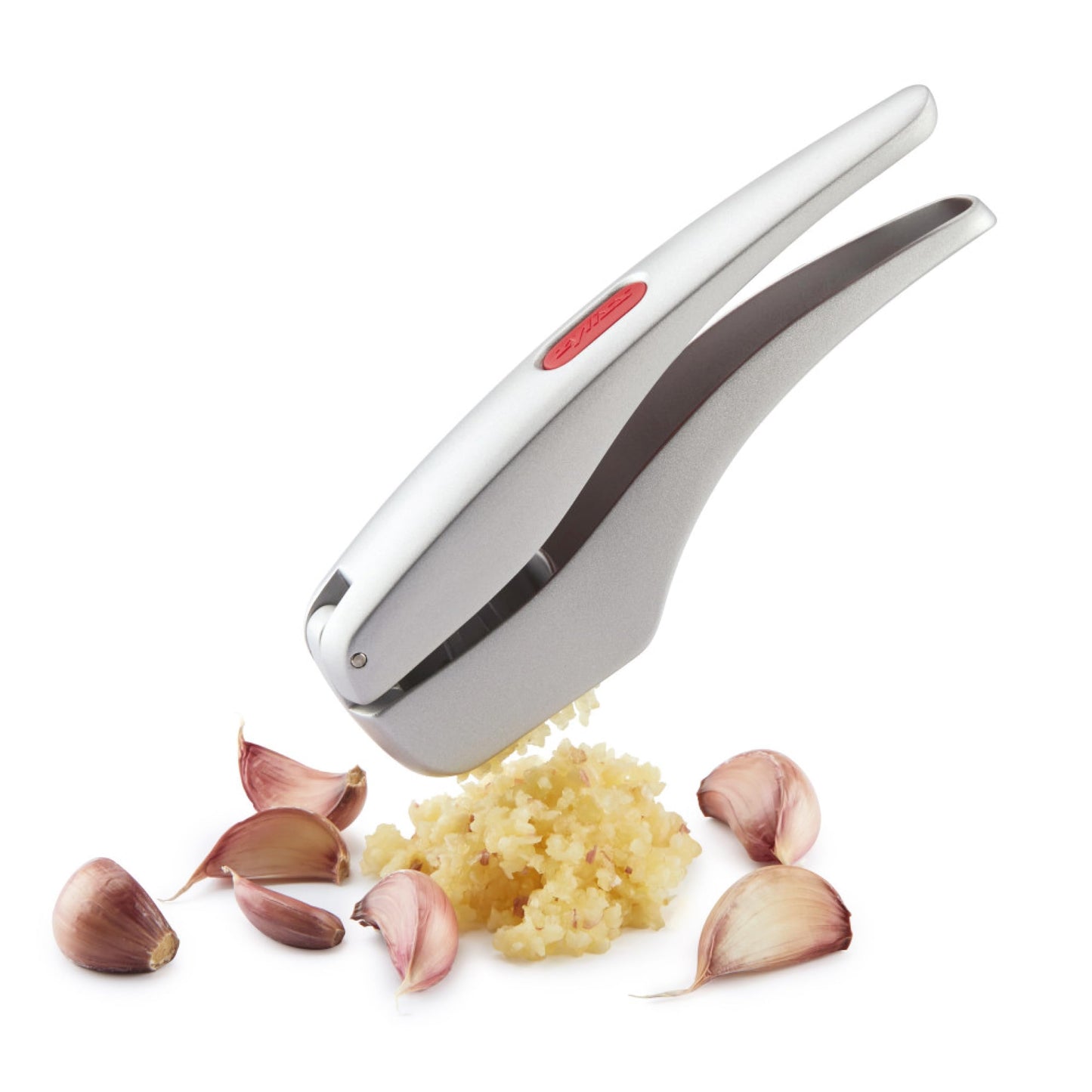 Zyliss Susi 3 Garlic Press - Aluminium Press with Built-In Cleaning Tool - Garlic Crusher, Mincer & Peeler for Unpeeled Cloves