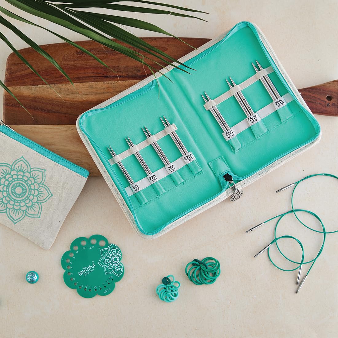 KnitPro The Mindful Collection Kindness Interchangeable Needle Set 4" (10cm) | 7 US Sizes (2.5-10)