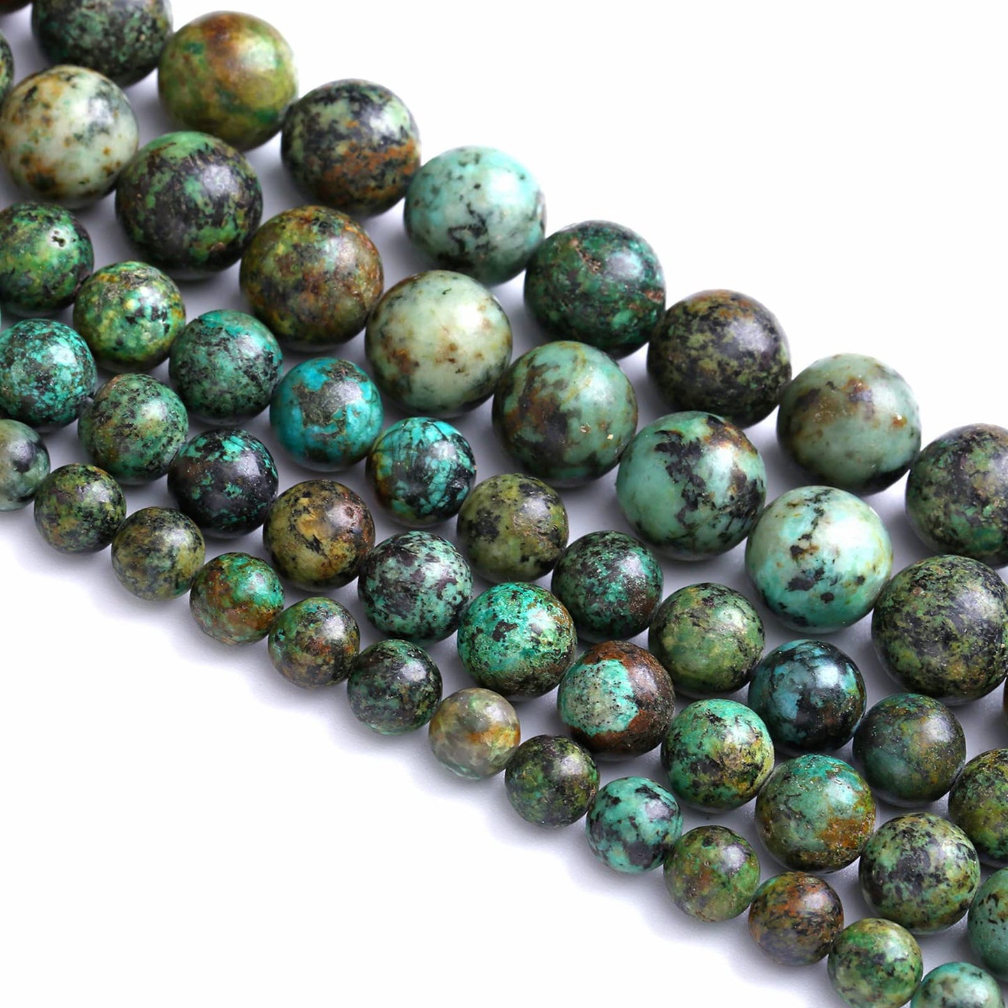 4MM 88PCS Natural Stone Green African Turquoise Spacer Loose Beads for Jewelry Making DIY Bracelet Necklace