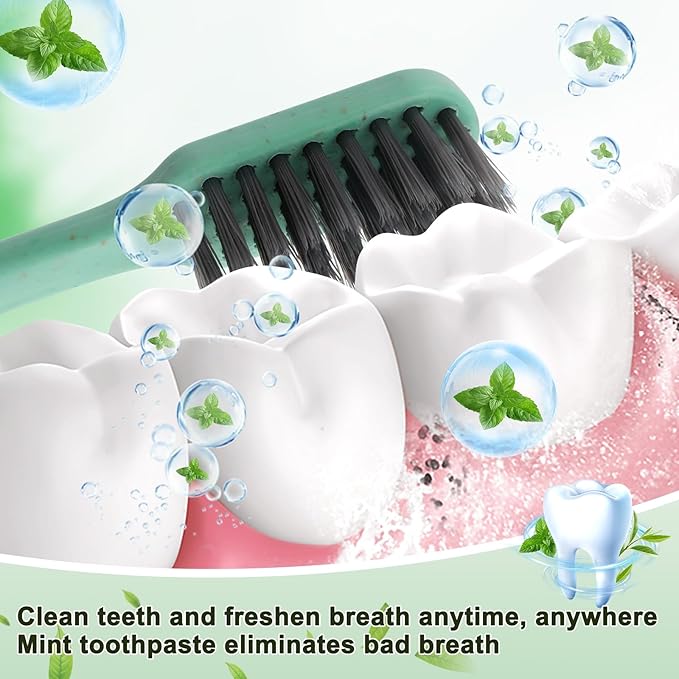 HOFASON Disposable Toothbrushes with Toothpaste 100 Pack, Bulk Travel Toothpaste and Toothbrush Set, Travel Size Tooth Brush Paste Kit, Individually Wrapped Toiletries for Homeless, Hotel, Shelter