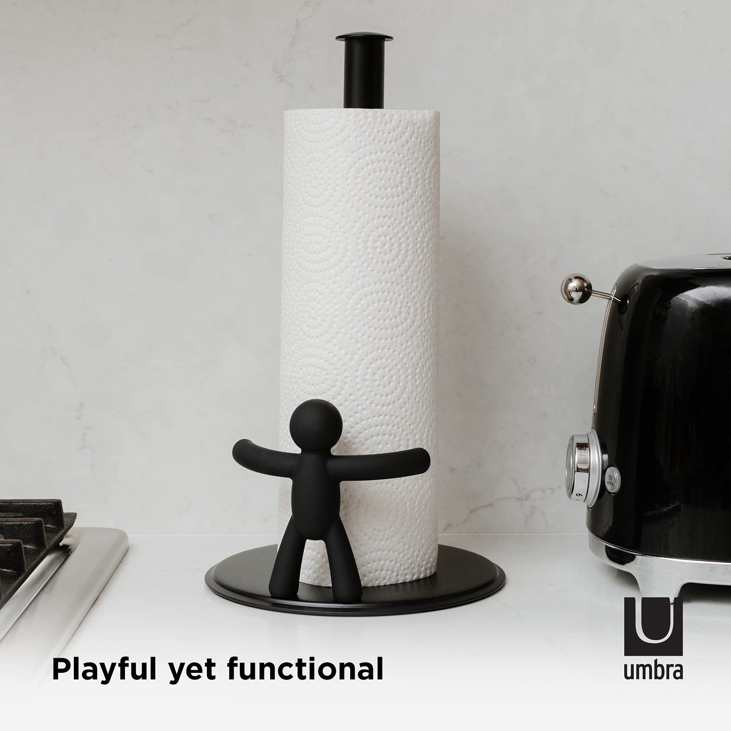 Umbra Buddy Countertop Paper Towel Holder, Black