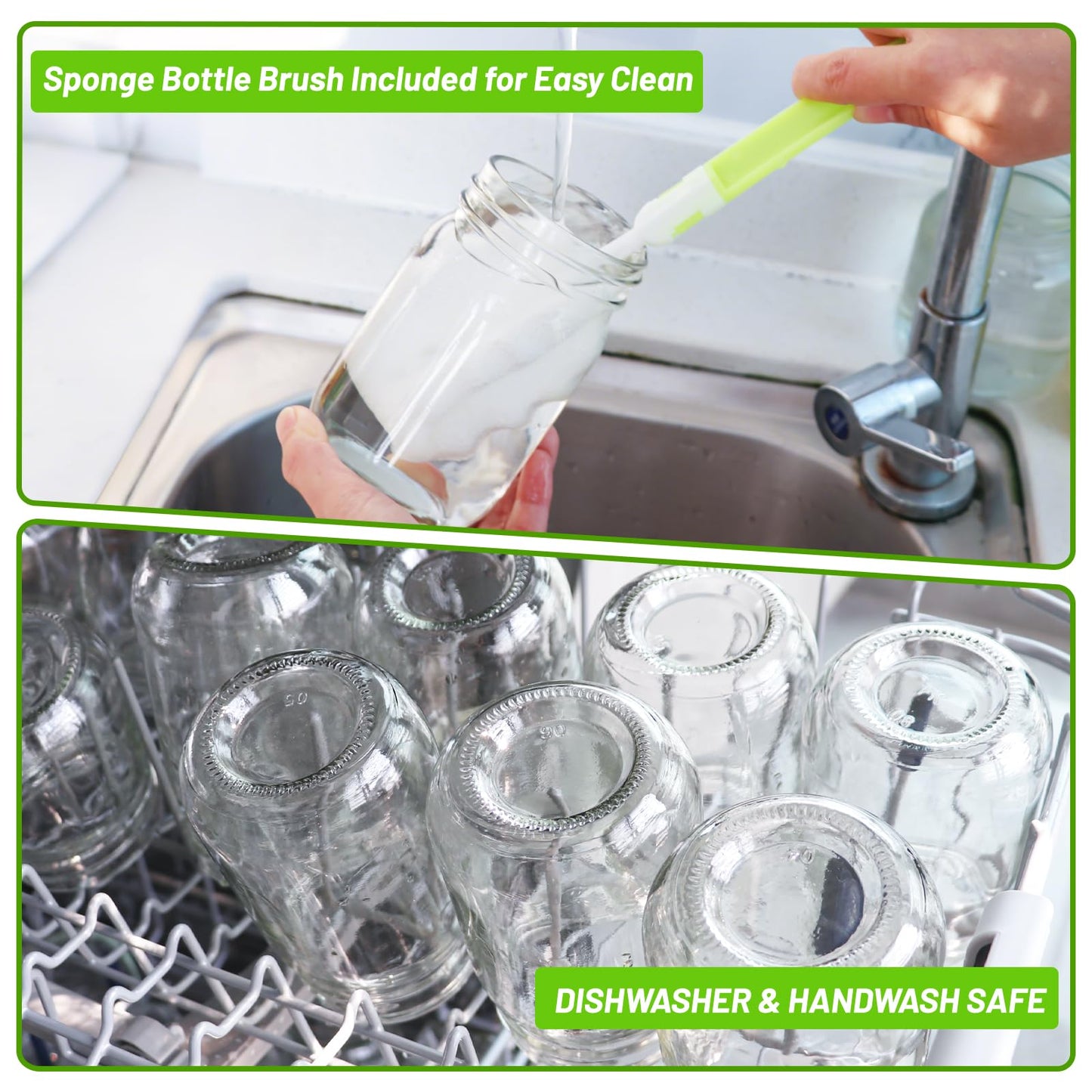 12 oz Mason Jars 20 Pack with Airtight Lids, Glass Canning Jars, Durable & Leakproof Storage Reusable Containers for Pickling, Meal Prep, Spices, Dry Goods, Great Value Set with Secure Packaging