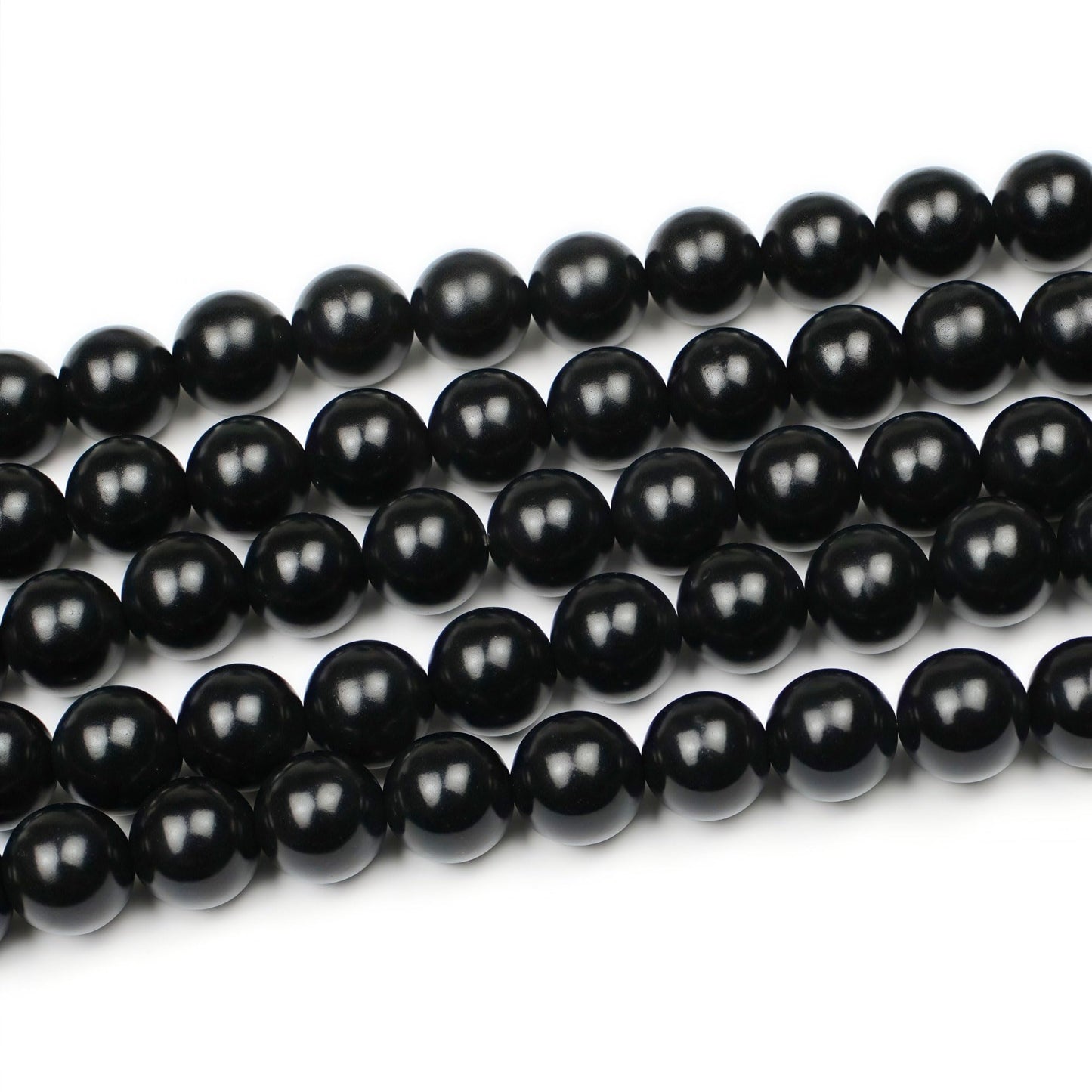 MJDCB Real Stone Beads Natural Matte Black Onyx Agate Round Loose Bead for Jewelry Making DIY Bracelet Necklace(10mm)