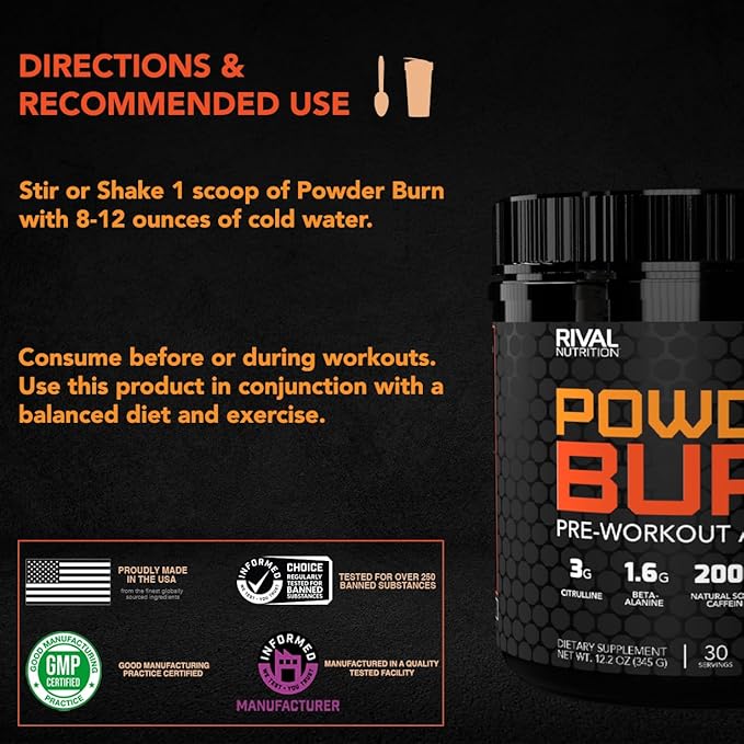 Rival Nutrition Powder Burn Juicy Orange