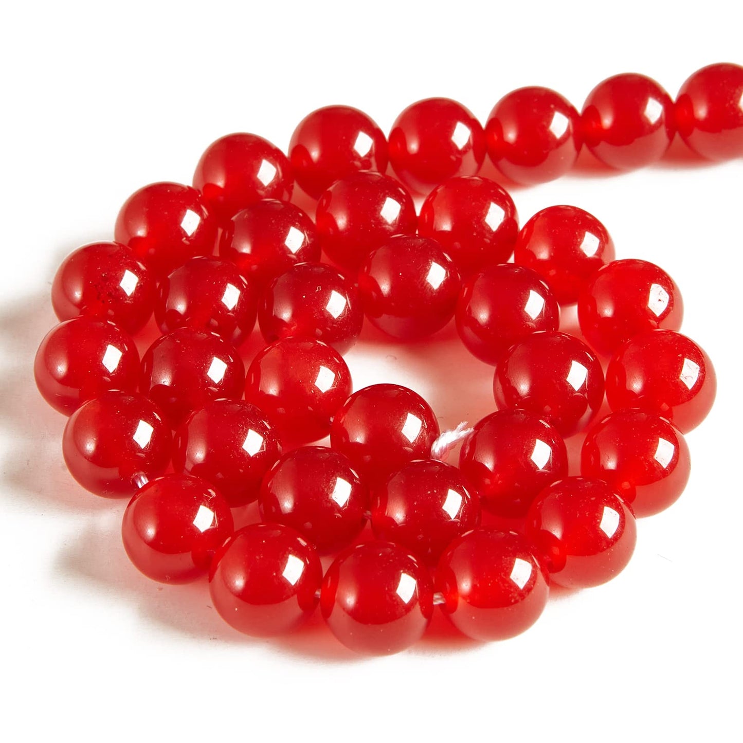 100pcs 8mm Carnelian Beads Natural Gemstone Beads Round Loose Beads for Jewelry Making