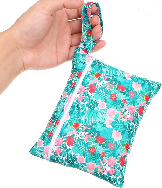 PHOGARY Reusable Menstrual Pads, Bamboo Cloth Pads for Heavy Flow with Wet Bag, Large Sanitary Pads Set with Wings for Women, Washable Overnight Cloth Panty Liners Period Pads(7 in 1, Style I)