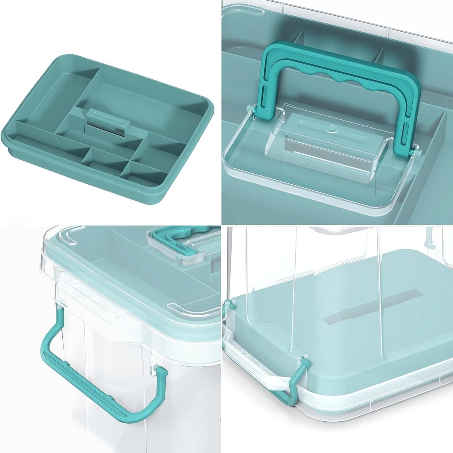 ViVedBluumㅤ Set of Nested Storage Boxes (Large and Small),Multi-Layer Storage Bins,Perfects for Home, Office & Travel Organizer (1 Set)