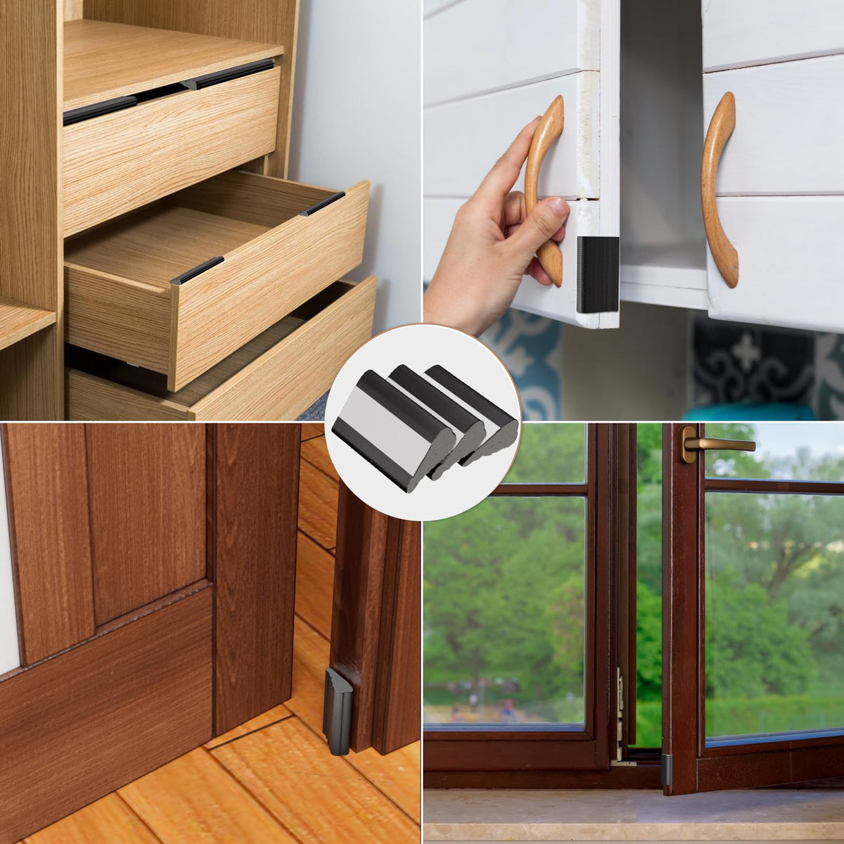 Wedge Shape Window Weather Stripping Door Frame Seal 196” Black (16.3333 Foot)