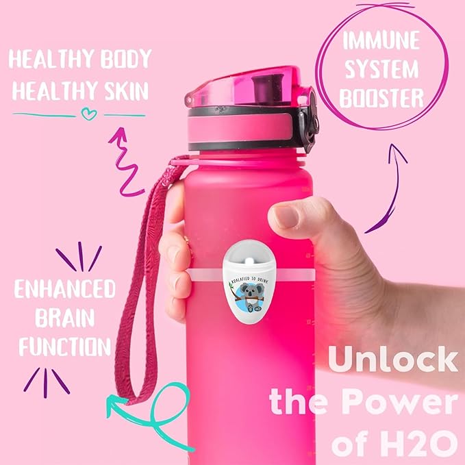 ULLA Drink Water Reminder, Smart Light for Water Bottle, Fits Most Bottles, Lights Up When Time to Drink, Hidrate Smart Water Bottle Reminder to Drink, Smart Hydration Reminder (Koalified)