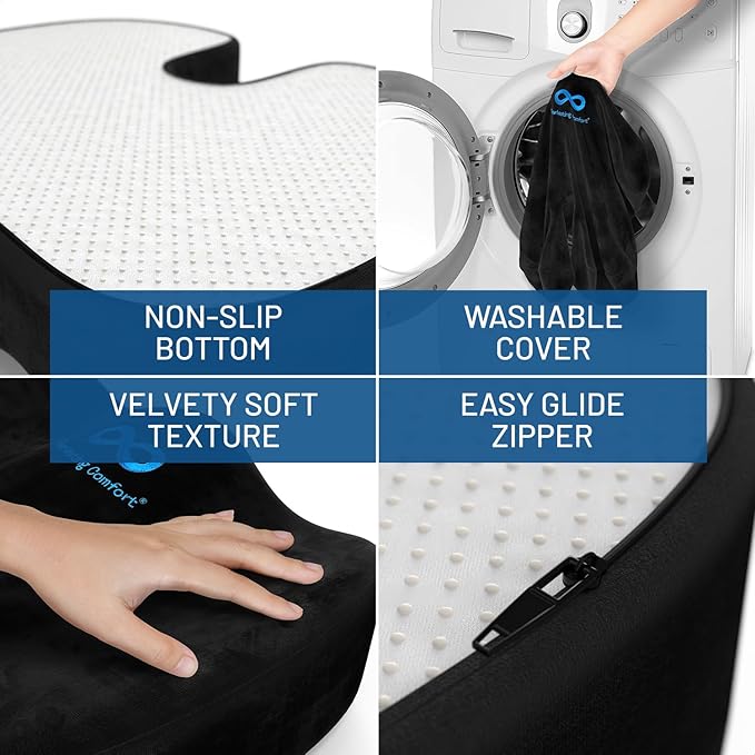 Everlasting Comfort Ergonomic Mouse Pad and Seat Cushion Bundle - Enhance Productivity and Posture at Work