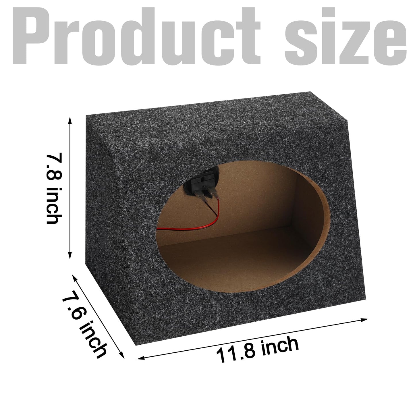 BBTO 2 Pcs Angled Style Car Audio Speaker Box 6x9 Speaker Boxes Car Audio Enclosures Sturdy Constructed Truck Speaker Box for Home Vehicle Subwoofer Sound Supplies(8.25 x 5 x 12 Inch)