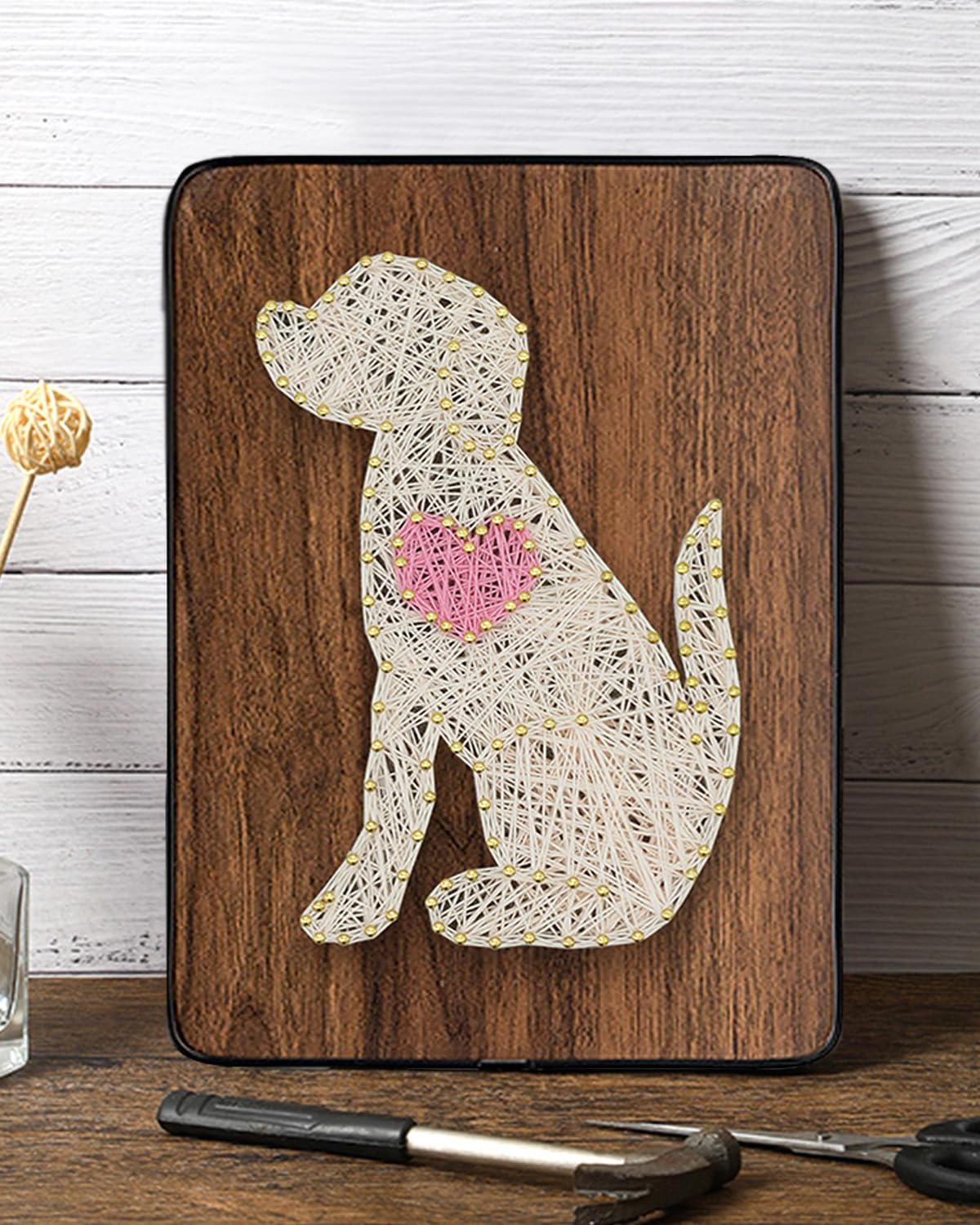 BAZIMA DIY String Art Kit for Beginner, DIY Dog Craft Kit,Unique Gift,Craft Kit for Holidays