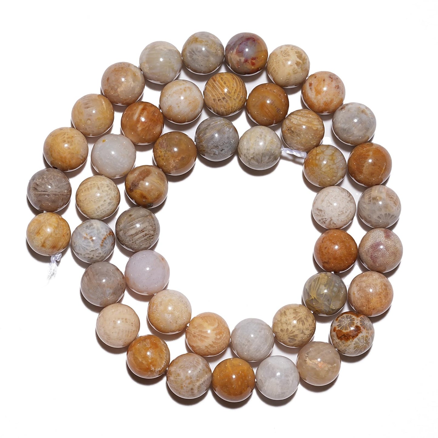 8mm Natural Coral Jade Chrysanthemum Gemstone Beads Polished Round Smooth Stone Beads for Bracelets Jewelry Making 15inch Loose Beads
