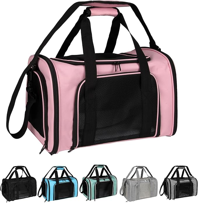 Top tasta Dog Cat Carrier Pet Carriers for Small Medium Large Cats Dogs Carrier Soft Sided Small Puppy Dog Carrier Portable Foldable Airline Approved Dog Cat Travel Carrier Blue Medium