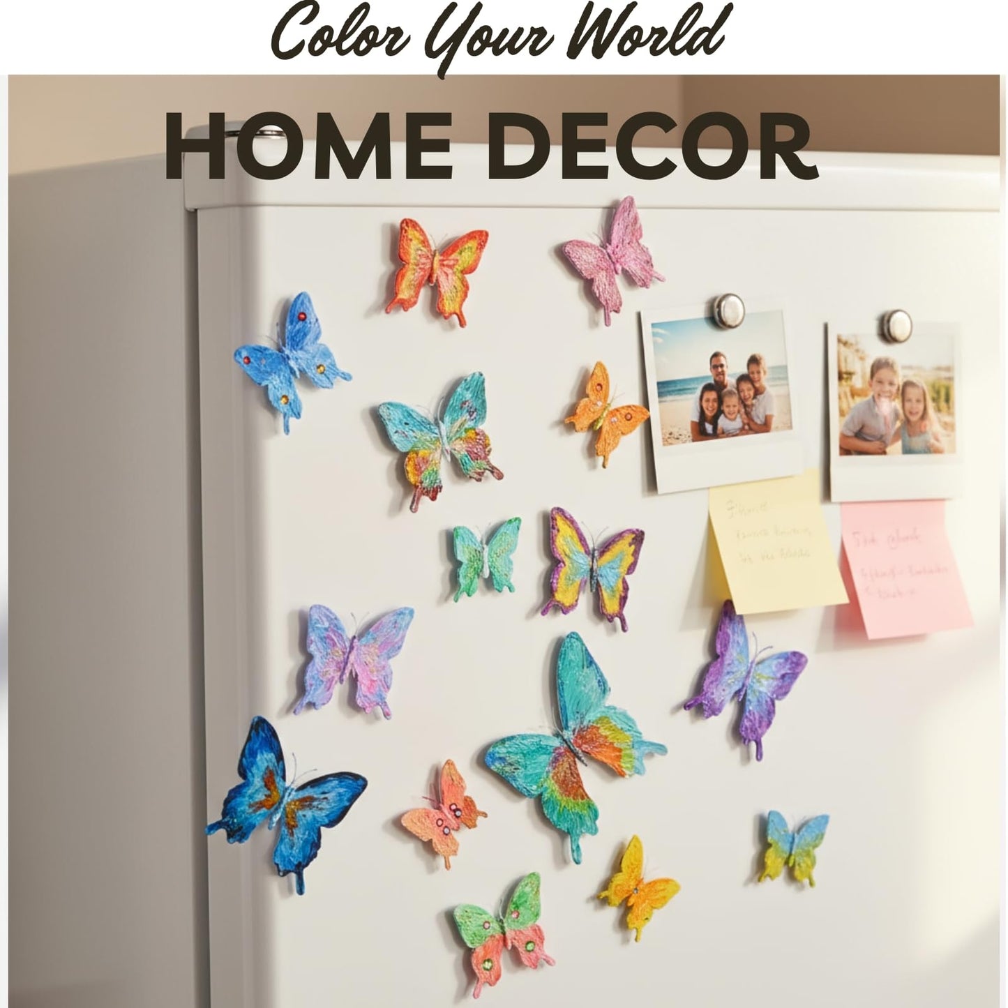 SOLDAY Butterfly Magnet 20 Pieces, Creativity Arts & Crafts Kit to Decorate Your Home,for Birthday Party Favors