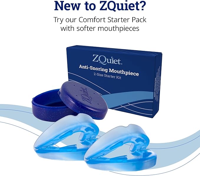 ZQuiet, Anti-Snoring Mouthpiece, Firm Size #1, Strong & Durable Mouthguard, Ideal for Those Prone to Teeth Grinding & Clenching, Made in USA, Size 1