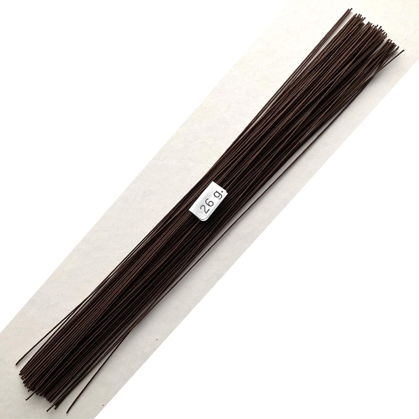26 Gauge Brown Cotton Covered Floral Wire - 80 feet (80 Wires) per Bundle (24.4m) in 12 inch Length (30.5cm)