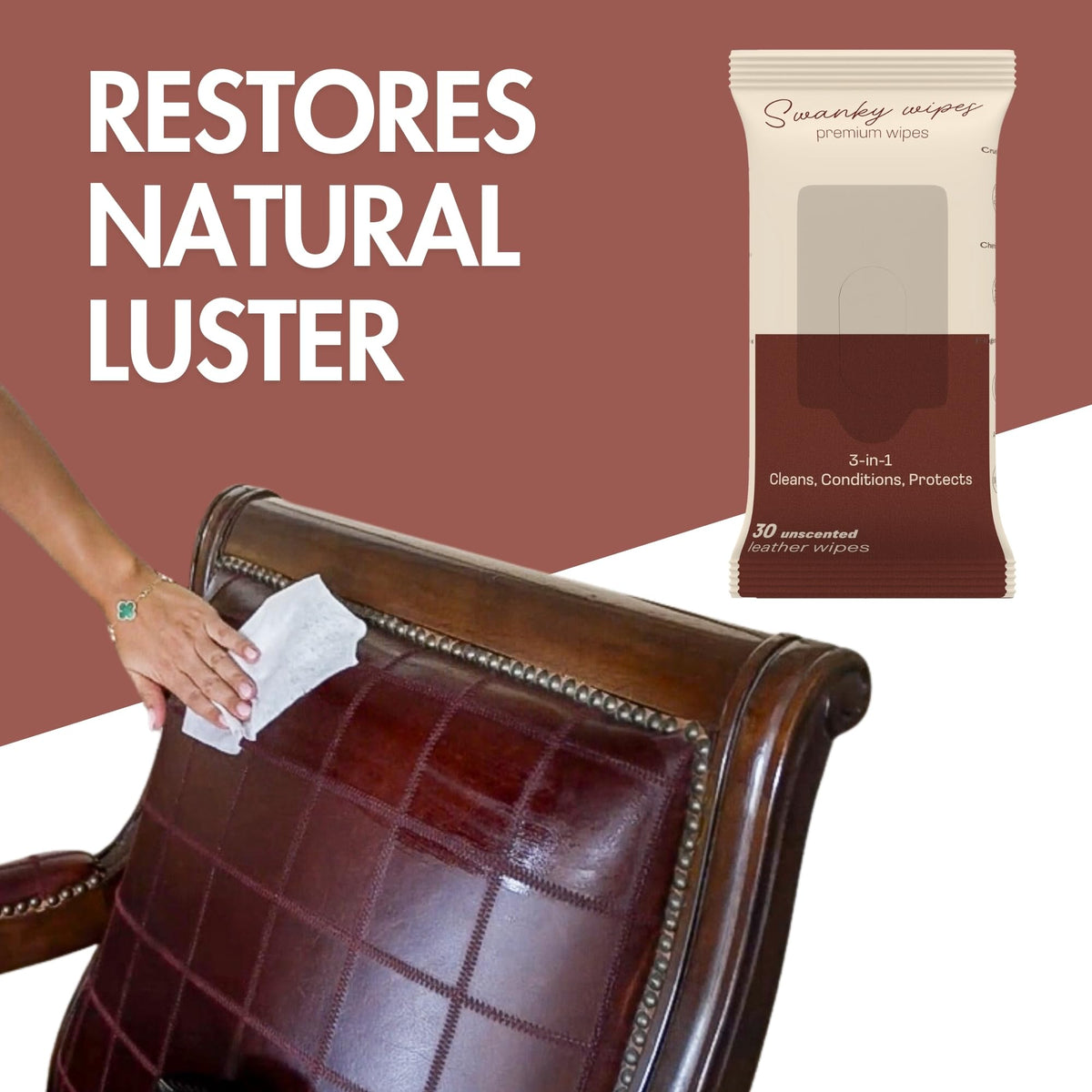 Swanky Leather Wipes (60 Count)