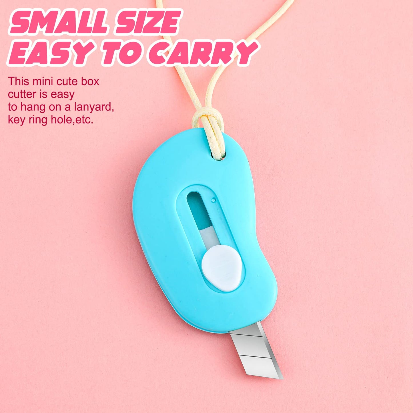 48 Pcs Mini Box Cutter Retractable Utility Knife Cute Style Back to School Supplies Portable Utility Pocket Knife Opener Letter Openers for Students Office School Class Stationery DIY Crafts