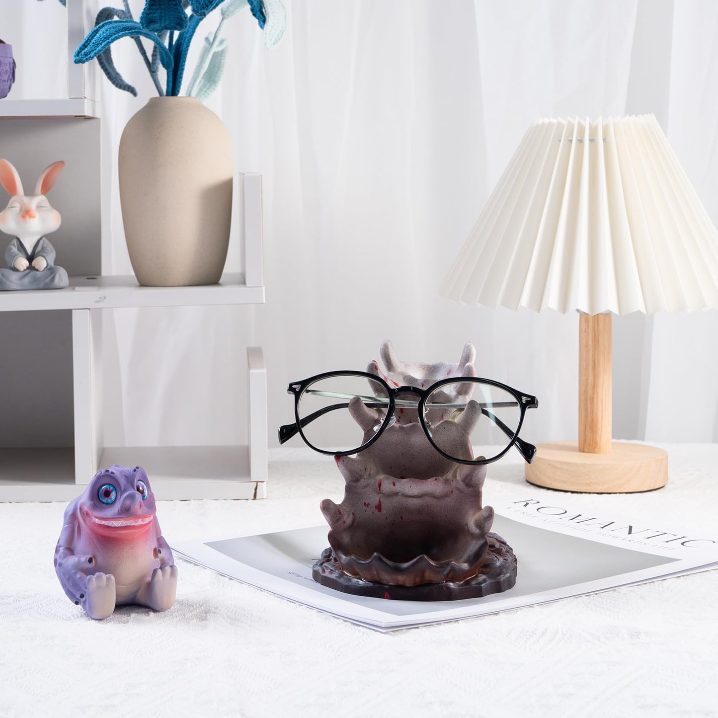 LETAPCLAWTTT ‌Premium Resin Pen Holder with Glasses & Phone Stand - Multi-functional Desk Organizer for Office, Study & Home, Stylish Gift