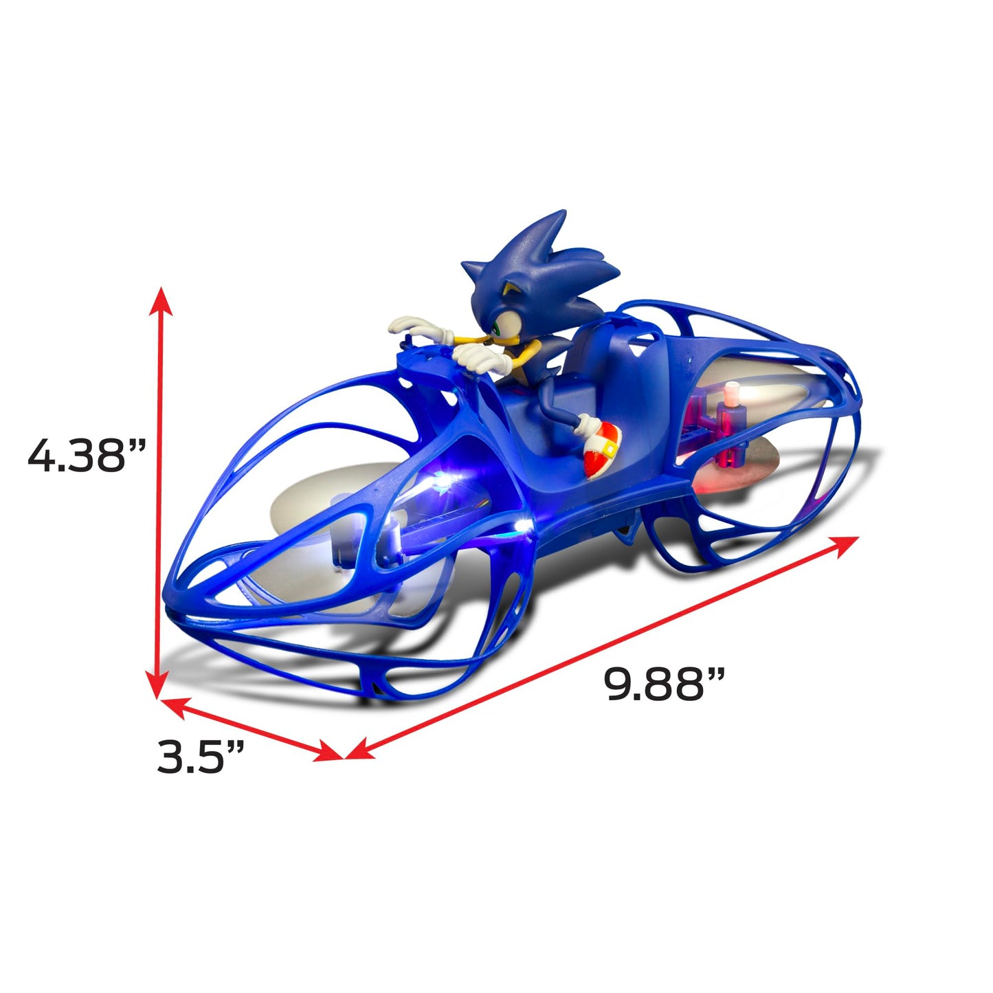 NKOK Sonic RC HoverBike Flying Toy, 2.4GHz Remote Control, Gyro Stabilized Altitude Hold, Auto Takeoff & Landing, Multi-Speed Stunt Flip Action, USB Rechargeable, Ages 6+
