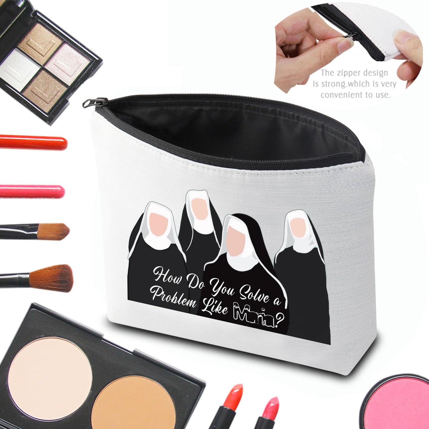 CMNIM Musical Makeup Bag How Do You Solve a Problem Like Quote Musical Theatre Gifts For Musical Fans Accessory Pouch