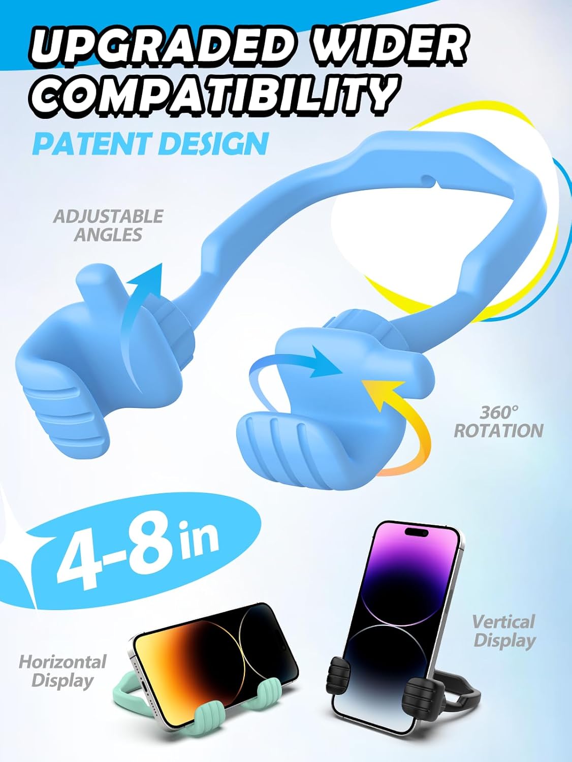 Cell Phone Holder Thumbs Up Lazy Phone Stand: 3 Pack Graduation Gifts for Teen Boys Him Kids 2025 Phone Stand for Desk Back to School Supplies Gifts for Men Birthday Funny Cool Gadgets Stuff Ideas