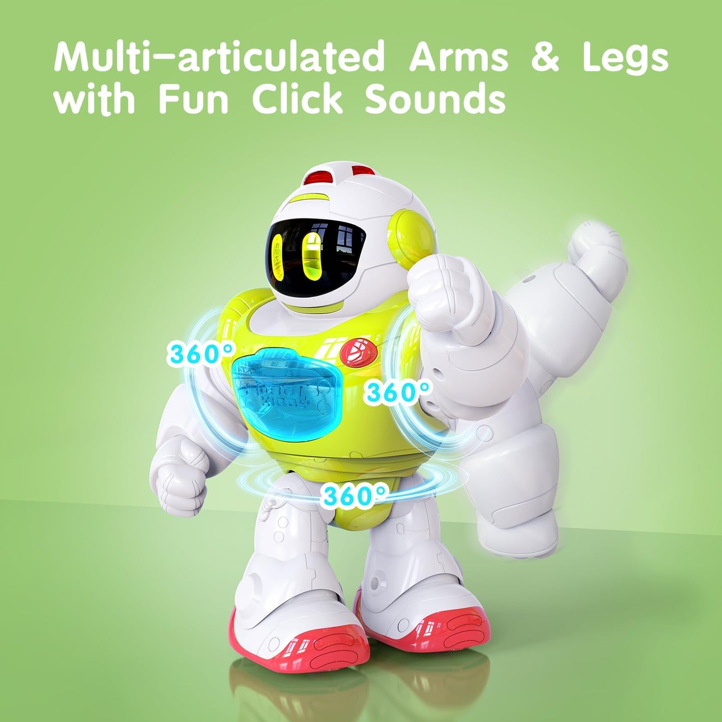 P&C Learning Toys Baby Walking Activity Remote Control Robot with Musical, Sounds, Light Interactive Early Toddlers Toy for 1 2 3 Birthday Gift