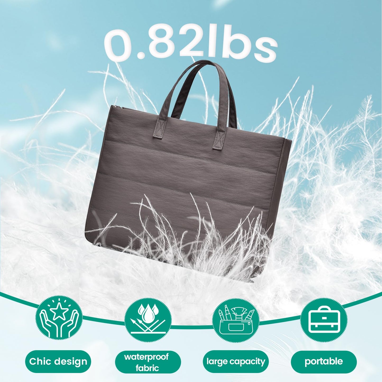 Cevkira 15.6 Inch Laptop Bag, Water-Repellent Fabric, Compatible MacBook Pro 16 Inch, 15.6 Inch HP, Dell, Acer Aspire, Asus Notebook, Lightweight Laptop Case for Work, Travel, Study, Dark Brown