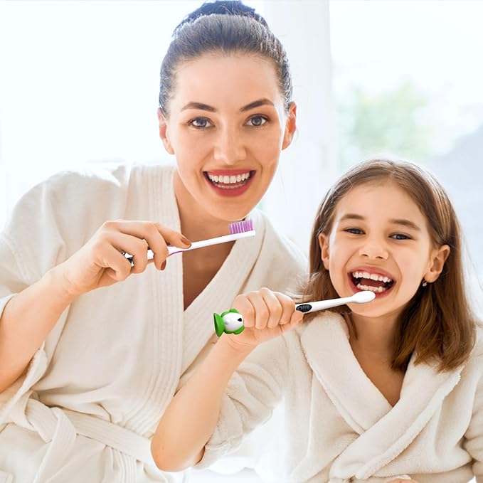 100 Pack Kids Toothbrush Bulk Soft Bristles Toddler Toothbrush with Suction Cup, Lovely Includes Travel Covers, Individually Wrapped Toothbrushes for Kid Home School Daycare Camp (Panda)