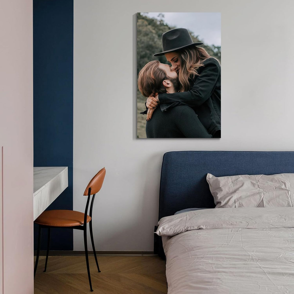 Wewejia Custom Canvas Prints with Your Photos 24x32inch, Upload Your Picture/Photo - Custom Personalized Canvas Photo Gifts Couples Family Baby Wedding Pets Home Decor Easy to hang