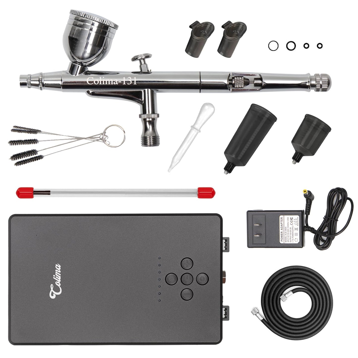 Airbrush Kit with Air Compressor, 27PSI High Pressure Air Brush Kit with Accessories Dual-Action Multi-Function Airbrush Set for Painting, Modeling, Nails, Tattoo, Makeup, Crafts & Cake Decor