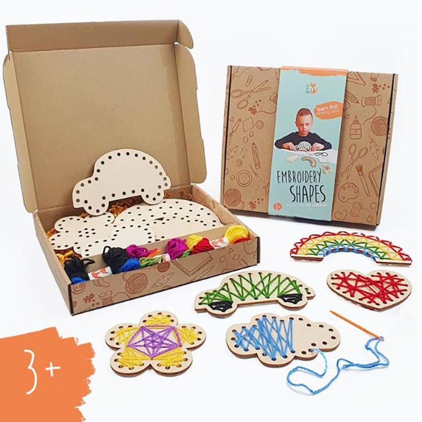 Kids Lacing Toy Sewing Kit Durability Professional, Premium, Boys Girls, Educational, Threading Panels Toy Fine Motor Skill
