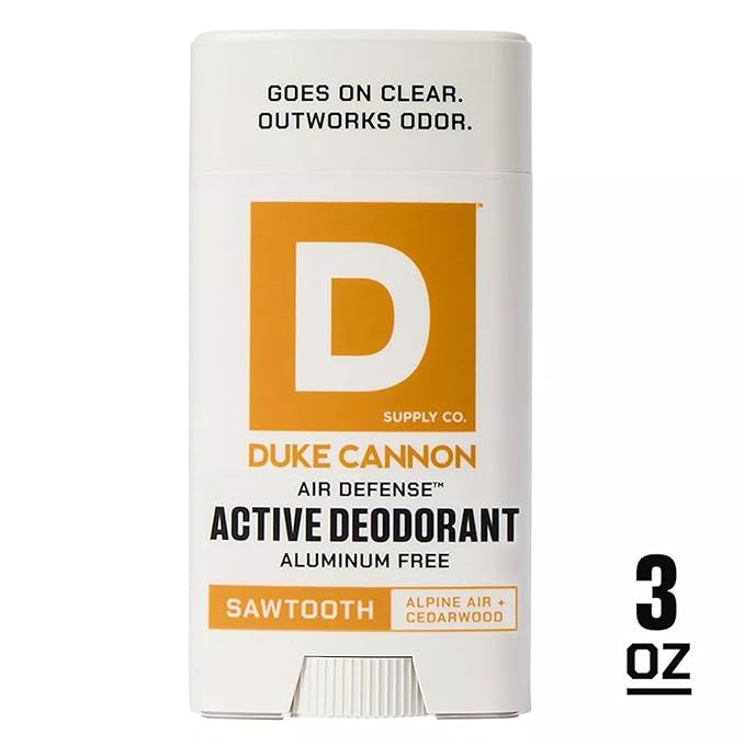 Duke Cannon Supply Co. Aluminum-Free Deodorant for Men 3 oz. Sawtooth, 2 Pack - Unique Masculine Scent, Odor Control & Soothe Skin