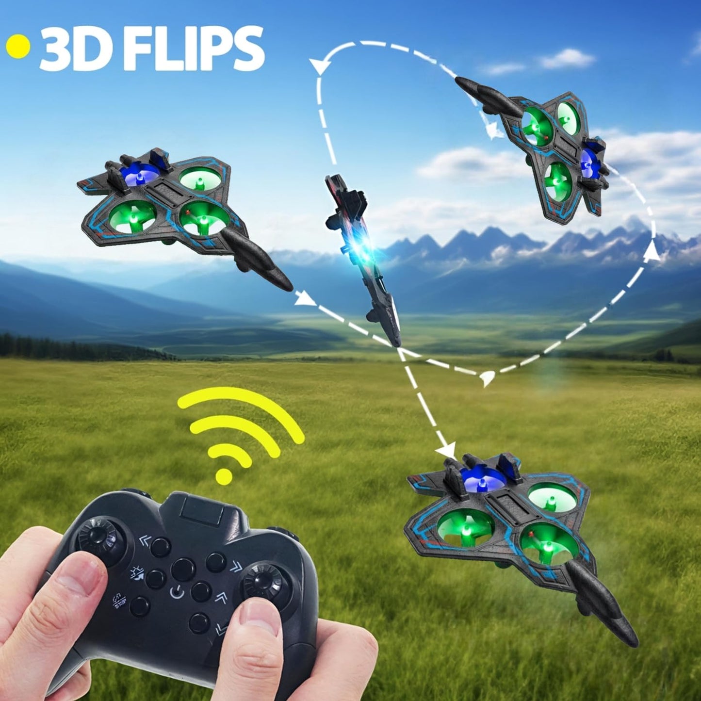 Remote Control Airplane RC Plane for Kids Adults, Easy to Fly 2.4GHz RC Fighter Jet Model Plane, Durable Foam Glider Aircraft for Beginners with Long Flight Time - Best Gift Toy
